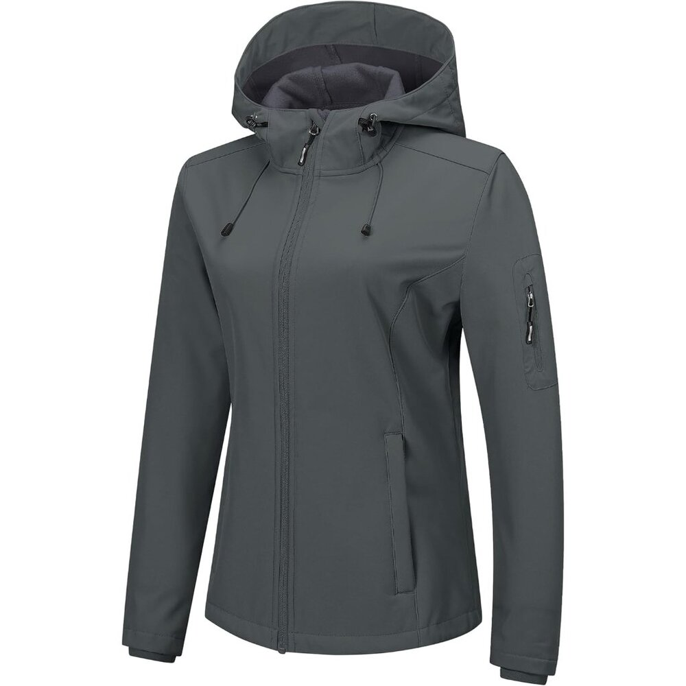 Women's Waterproof Softshell Jacket With Hood Fle… - image 1